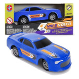 Carrinho Vai E Volta Azul Retro Original Estrela
