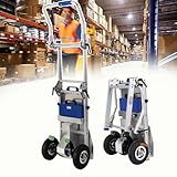 Carrinhos De Mão Dobráveis De 400 W Carrinho De Escalada De Escada Alimentado Por Bateria Resistência 1600 Degraus Para Movimentação De Armazém De Logística De Móveis Capacidade De Carga De 200