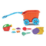 Carriola Praia Carrinho Infantil Baldinho Kit Areia Brincar
