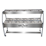 Carro Buffet Conjugado Duplo Spl512co 15 Cubas 220v Spolu