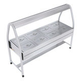 Carro Buffet Self Service 8 Cubas Quentes Banho Maria Ibet 