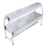 Carro Buffet Self Service Duplo 10 Cubas Quente 5 Cubas Fria