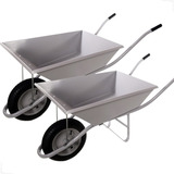 Carro Carriola De Mão Obra Jardinagem 75lts Kit Com 2 Oferta
