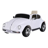 Carro Elétrico Com Controle Infantil Vw Beetle Fusca Branco