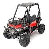 Carro Elétrico Infantil 12V UTV Com Capota Potente 2 Lugares Vermelho Buggy Quadriciclo Controle Bluetooth USB Luzes 110V 220V