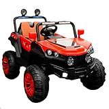 Carro Elétrico Infantil 12V UTV Com Capota Potente 2 Lugares Vermelho Quadriciclo Controle Bluetooth Luzes 110V 220V