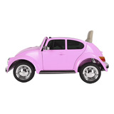 Carro Elétrico Infantil Fusca 12v Controle 2 Em 1 Cor Rosa
