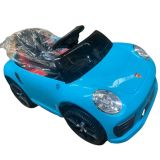 Carro Eletrico Infantil Mini Porsche Esportivo Azul Motorizado 12V C Controle Luz Som