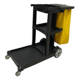 Carro Funcional Black De Limpeza Hospitais Shopping Romher