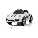 Carro Infantil Eletrico Porsche Branco Bangtoys