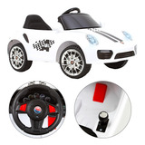 Carro Infantil Esporte Luxo Elétrico Branco Bang Toys