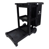 Carro Limpeza Funcional America Saco Preto Black Bralimpia