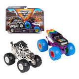 Carro Monster Jam 1 64 Racing Stripes Vs Rainbow Blast Sunny