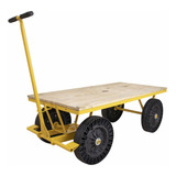 Carro Plataforma Com Tampo De Madeira 300kg Lynus Mp 300