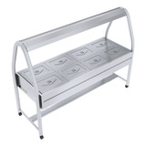 Carro Self Service Buffet Térmico 8 Cubas Quentes 1 2