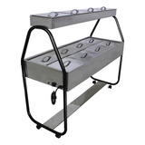 Carro Térmico Self Service Inox 8 Cubas Duplo