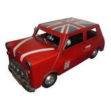 Carro Vintage Decorativo Mini Cooper Londres Retro Mr Bean