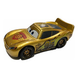 Cars Disney Pixar Relâmpago Mcqueen Gold Metal 1 55