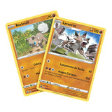 Carta Pokémon Lycanroc E Rockruff Caminho Do Campeão