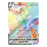 Carta Pokémon Scizor Vmax Rainbow Escuridão Incandescente