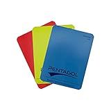 Cartão Árbitro Pentagol Futsal Profissional 0013 Cor Amarelo Vermelho Azul