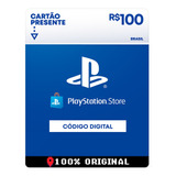 Cartão Card Playstation Store 100 Reais