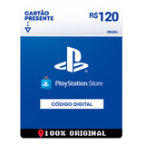 Cartão Card Playstation Store 120 Reais Psn Plus Ps4 Ps5 Br