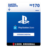 Cartão Card Playstation Store 170 Reais Psn Plus Ps4 Ps5 Br