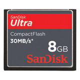 Cartão Cf Sandisk Ultra 8gb Compact Flash 30 Mb/s