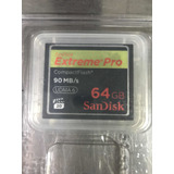 Cartão Compact Flash Sandisk Extreme Pro 64gb Novo Sem Uso
