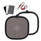 Cartão De Equilíbrio Branco Cinza Pequeno 18- E Placa Refletora De Referência Cinza Com Bolsa De Transporte- Cartão De Fotografia- Calibração Personalizada- Verificador De Câmera- Vídeo- DSLR E Filme