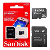 Cartão De Mem 16gb Sandisk Memória Micro Sd 16 Gb
