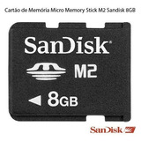 Cartão De Mem Sandisk 8gb M stick Micro M2