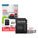 Cartão De Memória 128gb Micro Sd Sandisk Ultra Classe 10 Sdxc Sdhc 80mb s 533 Vezes Mais Rápido