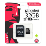 Cartão De Memória 32gb adaptador Canvas Select Plus Kingston