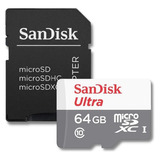 Cartão De Memória 64gb 10 Para Galaxy A10 Sandisk Com Nfs