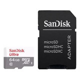 Cartão De Memória 64gb Sandisk Full Hd Ultra Classe 10