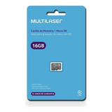 Cartão De Memória Classe 10 16gb Preto Multilaser Mc143