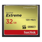 Cartão De Memória Compact Flash Sandisk Extreme 32gb