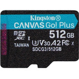 Cartão De Memória Kingston Micro Sd Xc 512gb Canvas Go Plus