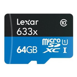 Cartão De Memória Lexar Microsd 64gb 633x 95mb