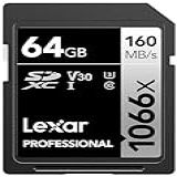 Cartão De Memória Lexar Professional 1066x SDXC UHS I Card SILVER Series 64GB