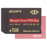 Cartão De Memória Memory Stick Pro Duo 1gb Sony Dsc h50