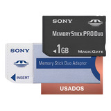 Cartão De Memória Memory Stick Pro Duo 1gb Sony Dsc p200