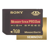 Cartão De Memória Memory Stick Pro Duo 1gb Sony Dsc t70