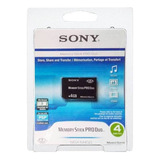 Cartão De Memória Memory Stick Pro Duo 4gb Câmera Sony