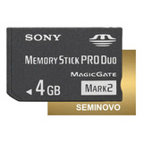 Cartão De Memória Memory Stick Pro Duo 4gb Câmera Sony
