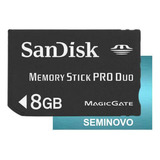 Cartão De Memória Memory Stick Pro Duo 8gb Câmera Sony