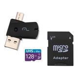Cartão De Memoria Micro Sd 128gb 4 Em 1 Classe 10 Multilaser Mc153