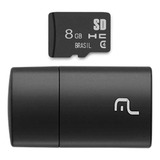 Cartão De Memória Micro Sd 8gb Adaptador Usb Pen Drive